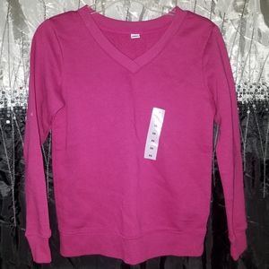 NWT Old Navy Pink V-neck Sweatshirt